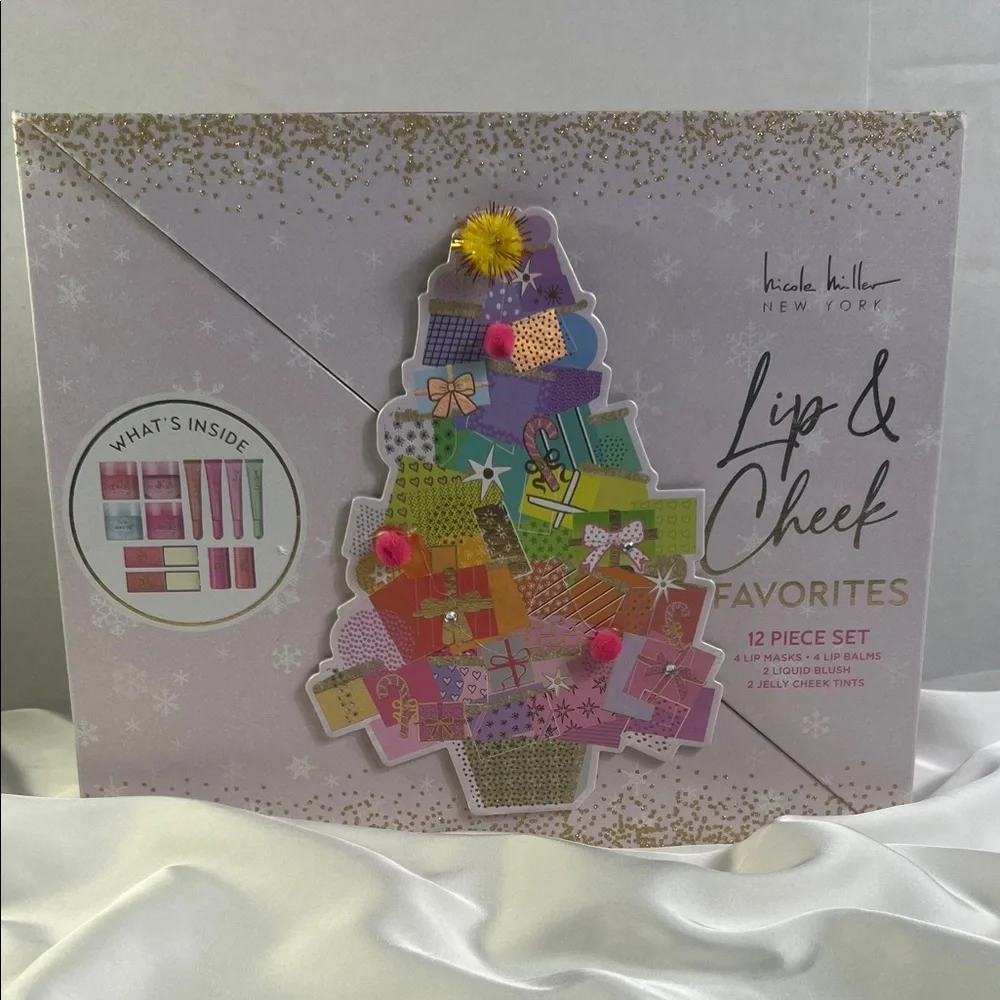 Nicole Miller Lip & Cheek Favorites Set with Pink and Gold Accents - Picture 1 of 5